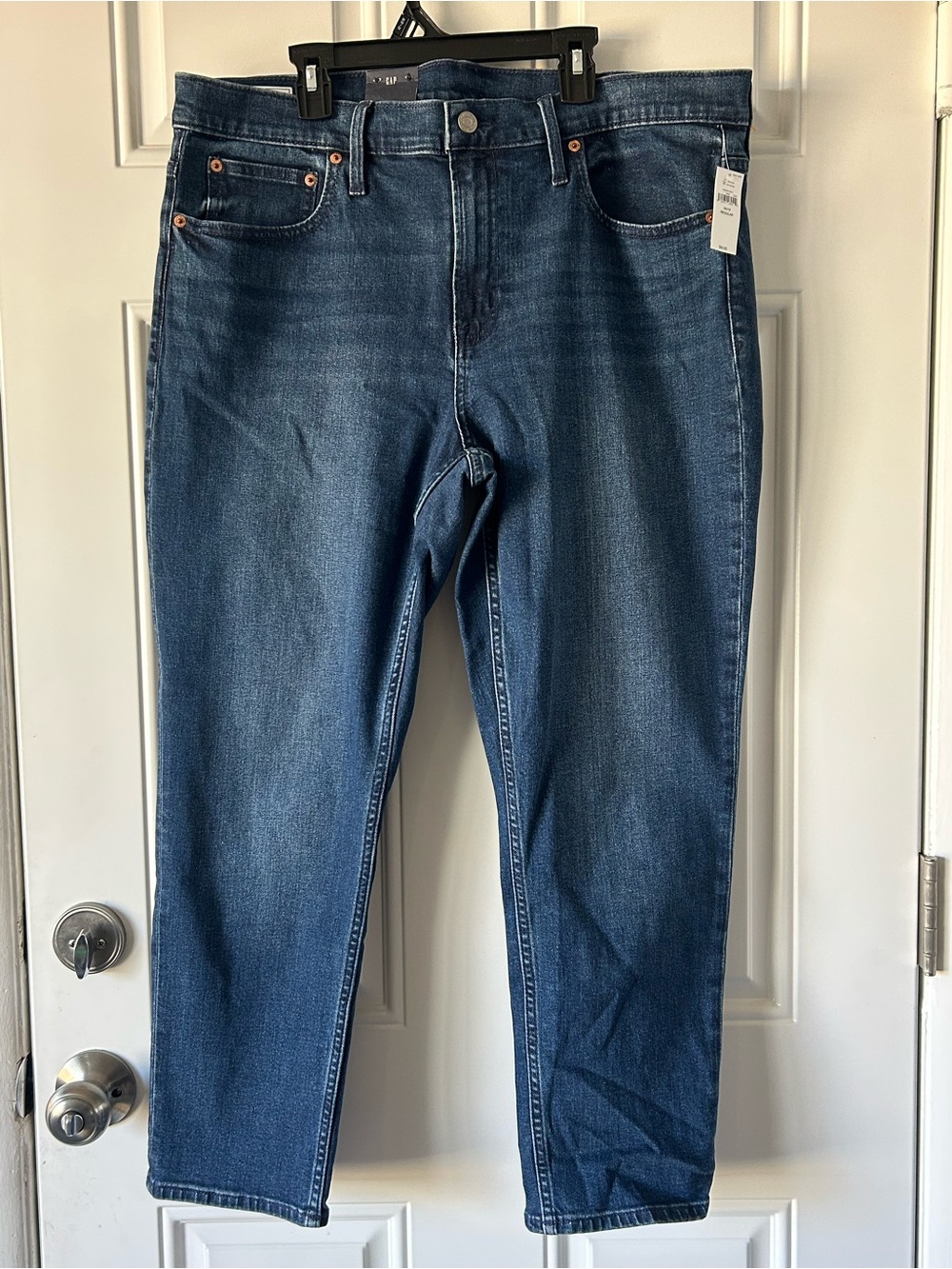 Women Classic Straight Dark Blue Jeans